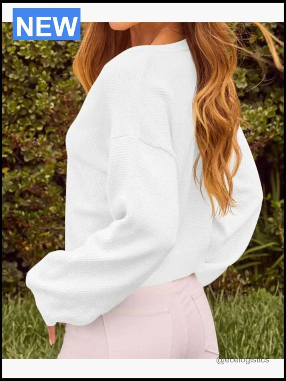 Womens Cropped Oversized Button Down Cardigan Long Sleeve Puff Sleeve